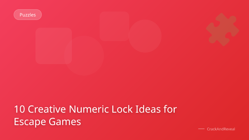 10 Creative Numeric Lock Ideas for Escape Games