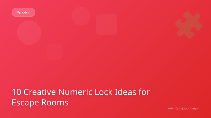 10 Creative Numeric Lock Ideas for Escape Rooms