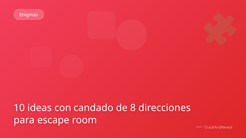 10 ideas con candado de 8 direcciones para escape room