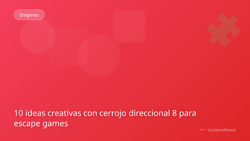 10 ideas creativas con cerrojo direccional 8 para escape games