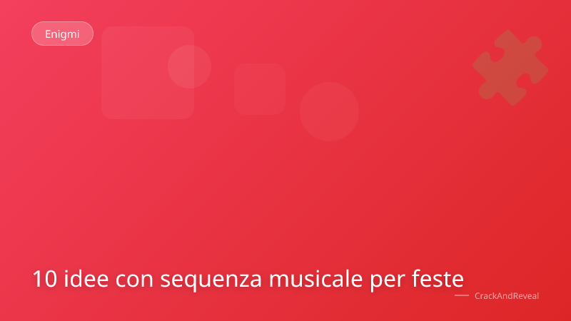 10 idee con sequenza musicale per feste