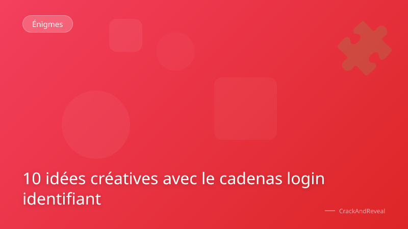 10 idées créatives avec le cadenas login identifiant