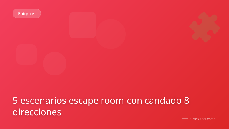 5 escenarios escape room con candado 8 direcciones