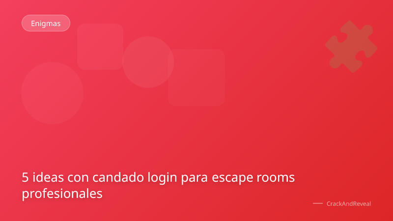 5 ideas con candado login para escape rooms profesionales