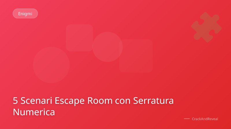 5 Scenari Escape Room con Serratura Numerica