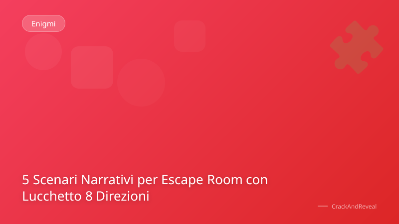 5 Scenari Narrativi per Escape Room con Lucchetto 8 Direzioni
