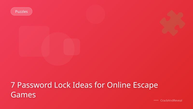 7 Password Lock Ideas for Online Escape Games