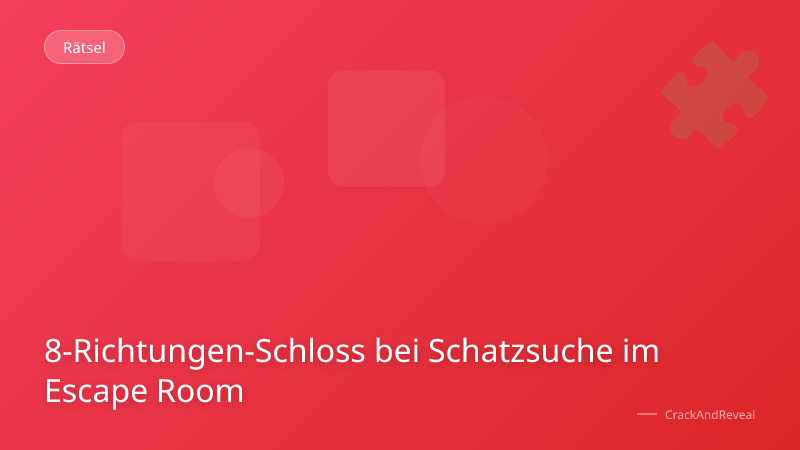 8-Richtungen-Schloss bei Schatzsuche im Escape Room