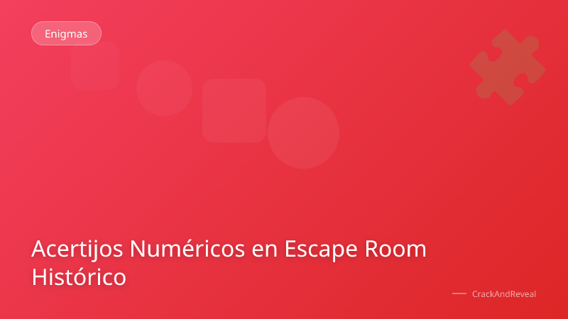 Acertijos Numéricos en Escape Room Histórico