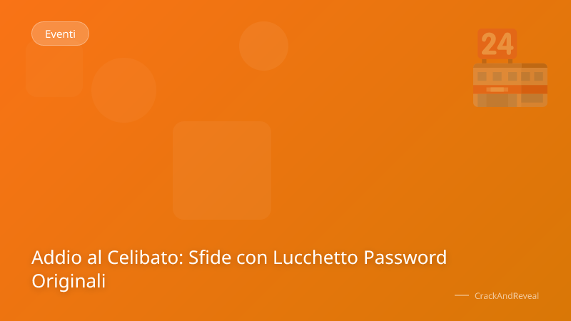Addio al Celibato: Sfide con Lucchetto Password Originali
