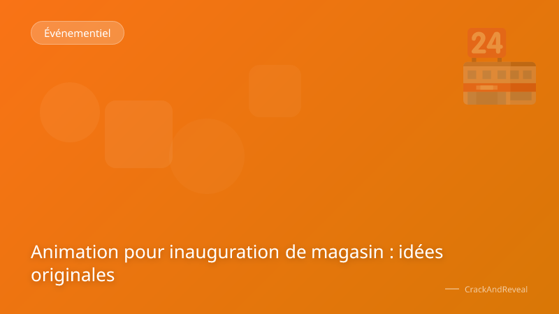 Animation pour inauguration de magasin : idées originales