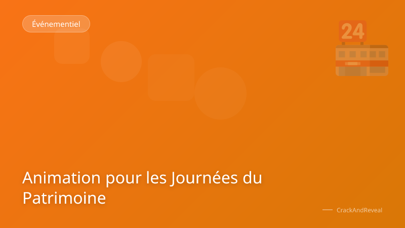 Animation pour les Journées du Patrimoine