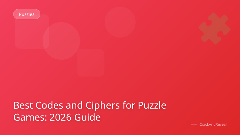 Best Codes and Ciphers for Puzzle Games: 2026 Guide