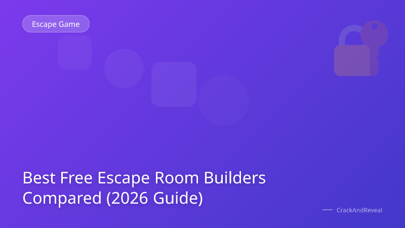 Best Free Escape Room Builders Compared (2026 Guide)