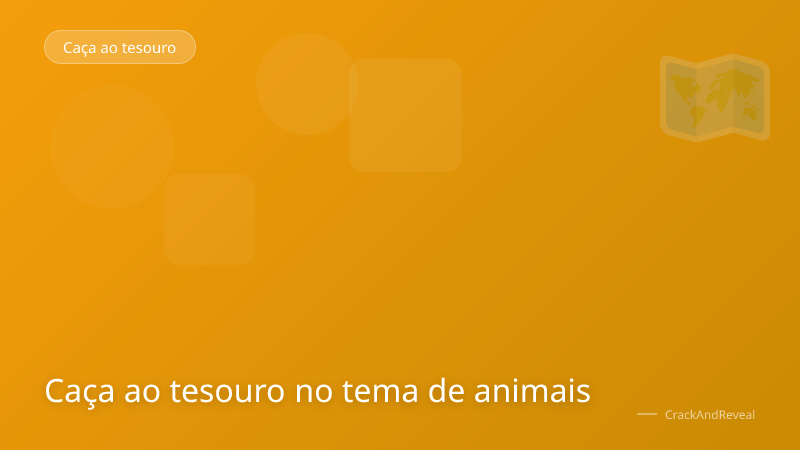 Caça ao tesouro no tema de animais