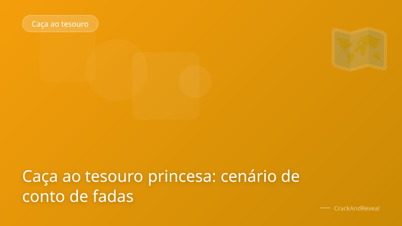 Caça ao tesouro princesa: cenário de conto de fadas