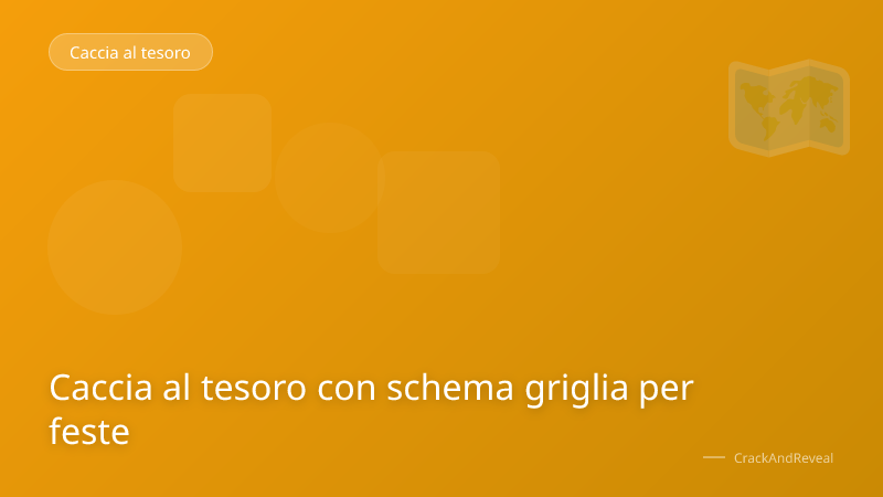Caccia al tesoro con schema griglia per feste