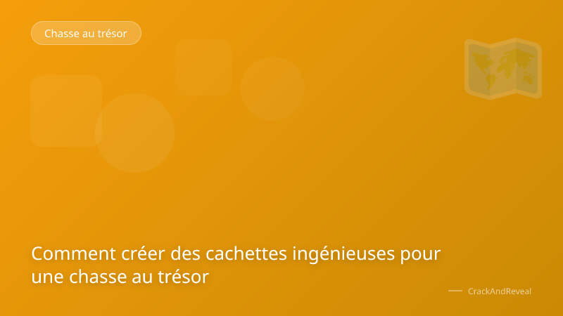 Comment créer des cachettes ingénieuses pour une chasse au trésor