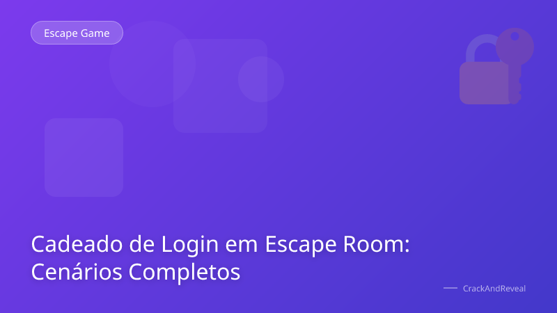 Cadeado de Login em Escape Room: Cenários Completos