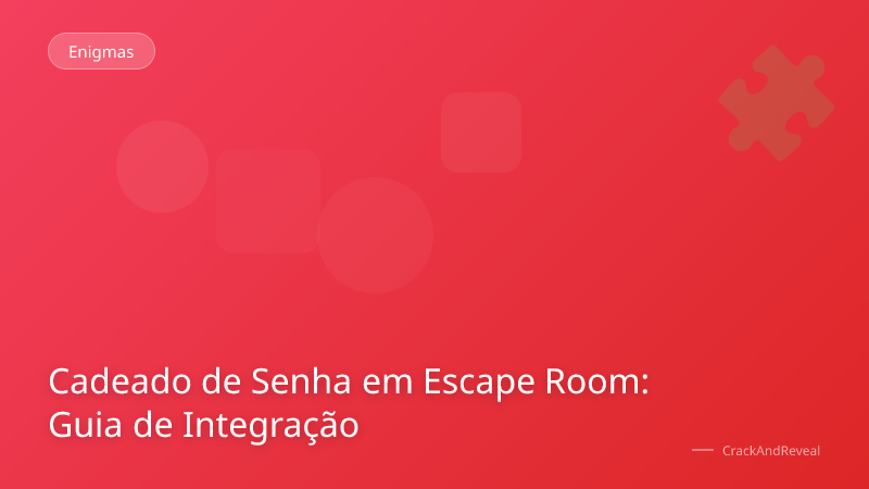 Cadeado de Senha em Escape Room: Guia de Integração