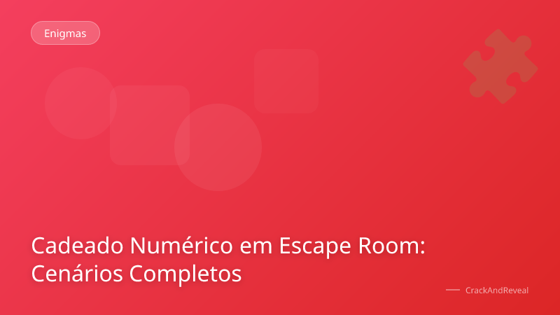 Cadeado Numérico em Escape Room: Cenários Completos
