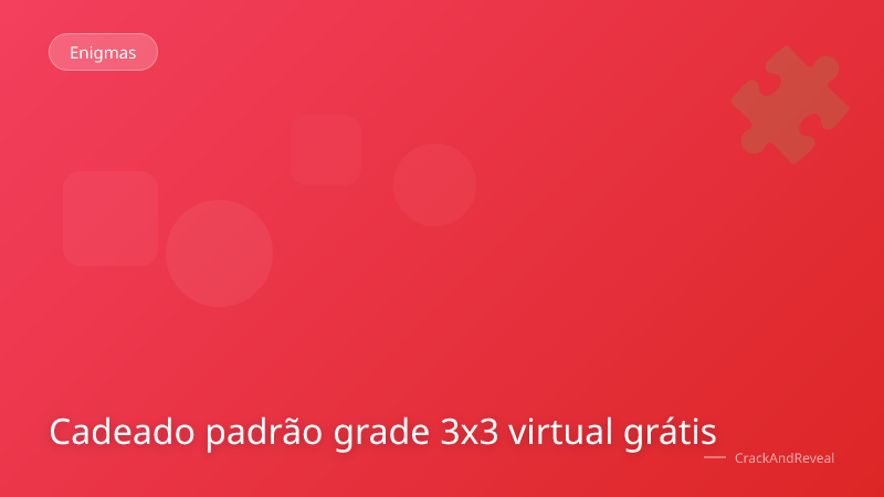 Cadeado padrão grade 3x3 virtual grátis