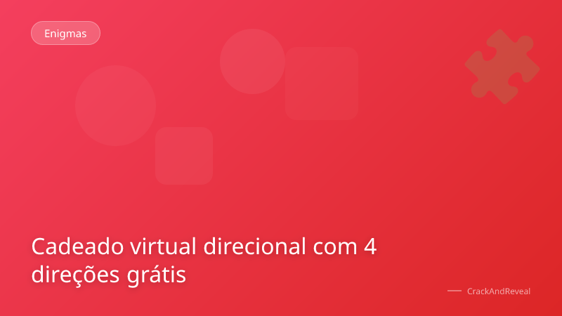 Cadeado virtual direcional com 4 direções grátis