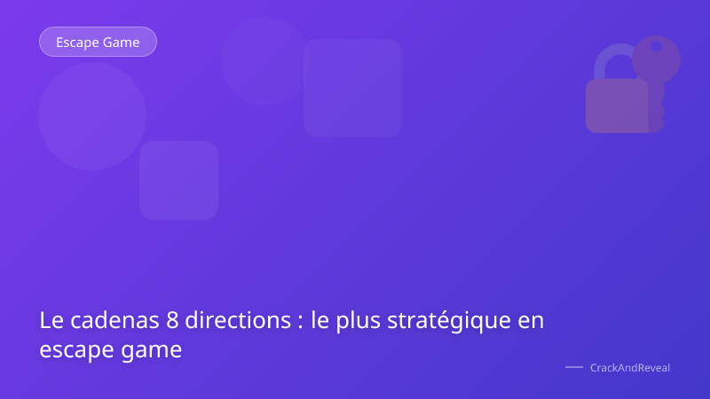 Le cadenas 8 directions : le plus stratégique en escape game