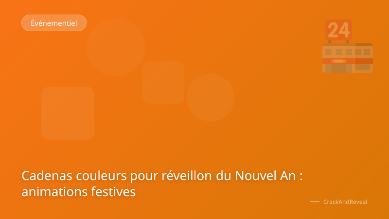 Cadenas couleurs pour réveillon du Nouvel An : animations festives