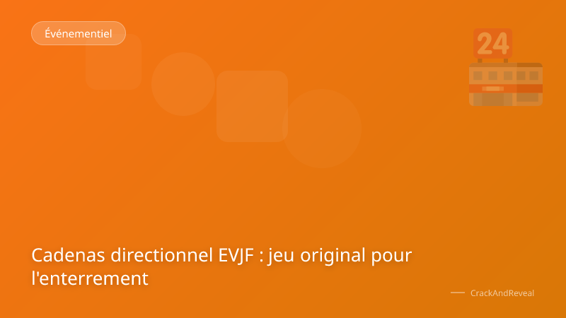 Cadenas directionnel EVJF : jeu original pour l'enterrement