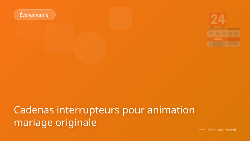 Cadenas interrupteurs pour animation mariage originale