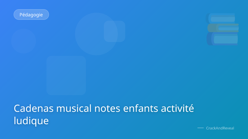 Cadenas musical notes enfants activité ludique