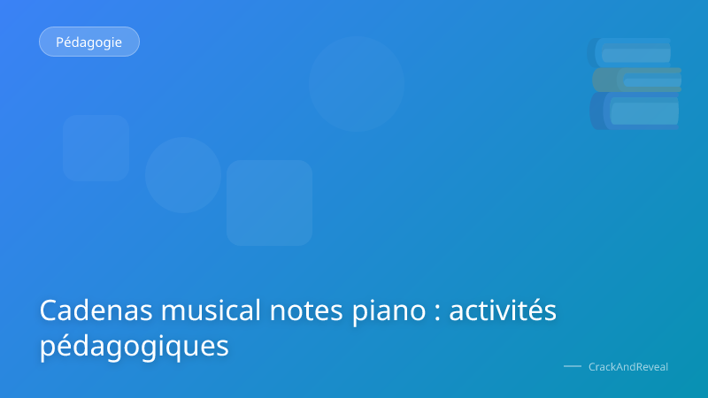 Cadenas musical notes piano : activités pédagogiques