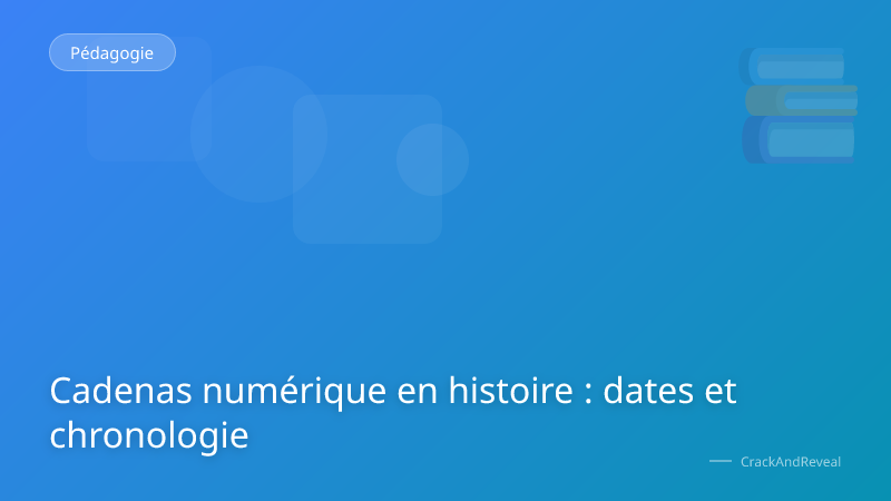 Cadenas numérique en histoire : dates et chronologie