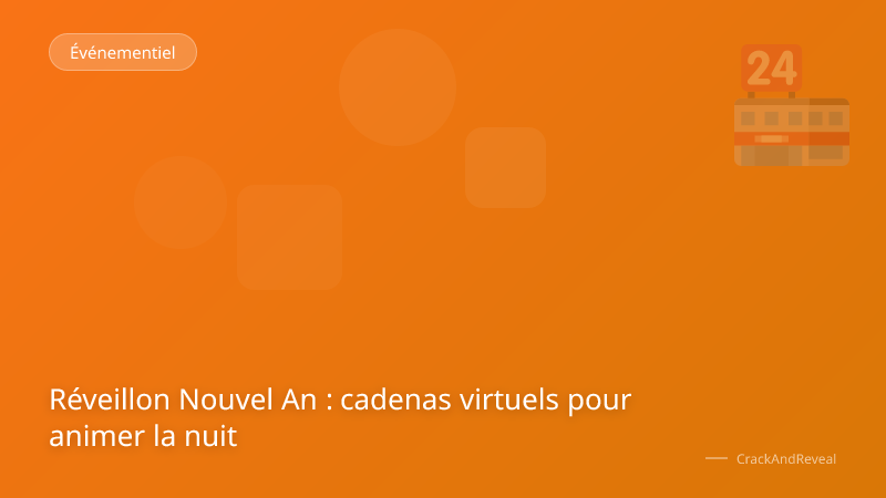 Réveillon Nouvel An : cadenas virtuels pour animer la nuit