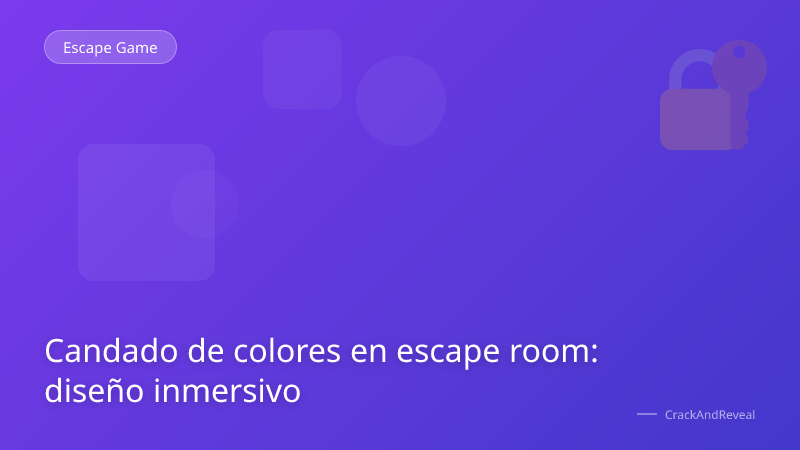 Candado de colores en escape room: diseño inmersivo