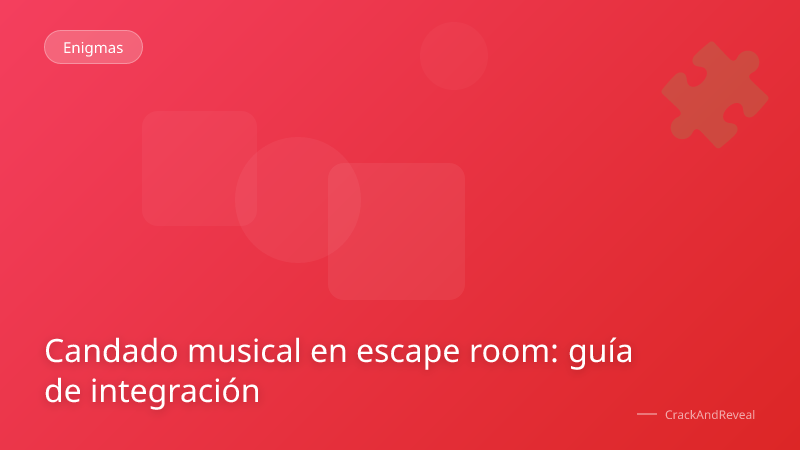 Candado musical en escape room: guía de integración