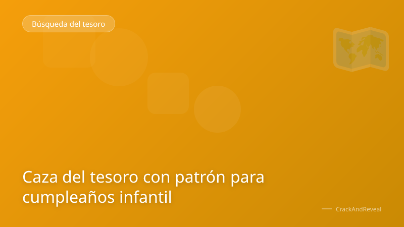 Caza del tesoro con patrón para cumpleaños infantil