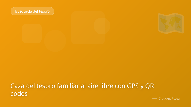 Caza del tesoro familiar al aire libre con GPS y QR codes
