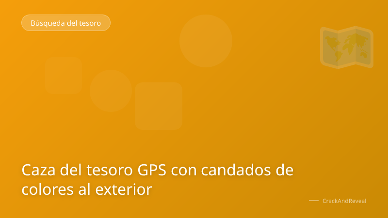 Caza del tesoro GPS con candados de colores al exterior