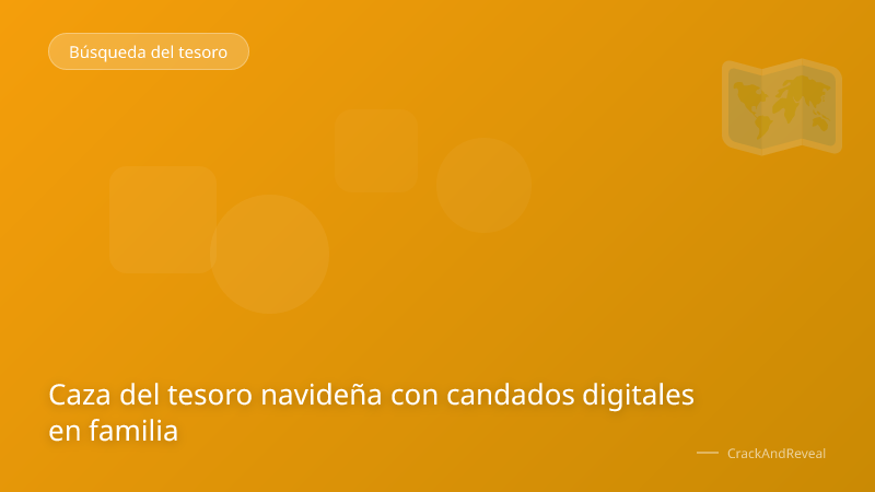 Caza del tesoro navideña con candados digitales en familia