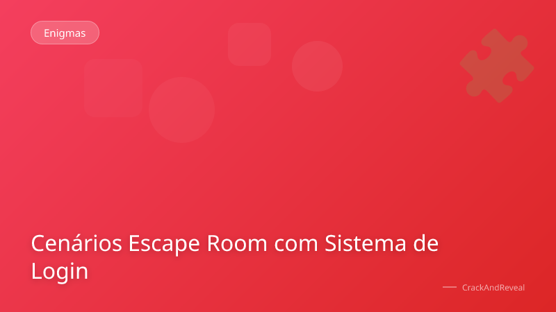 Cenários Escape Room com Sistema de Login