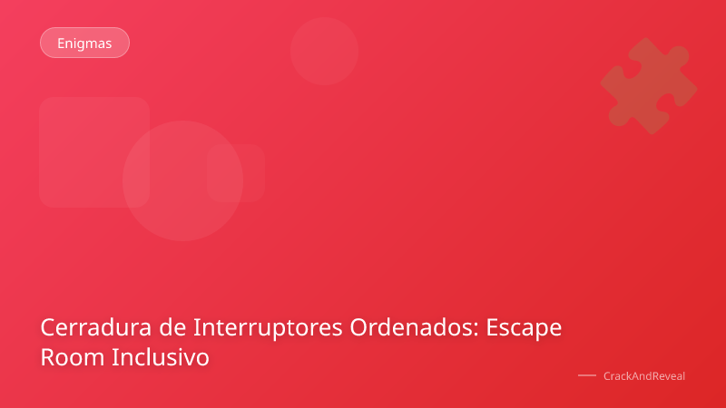 Cerradura de Interruptores Ordenados: Escape Room Inclusivo