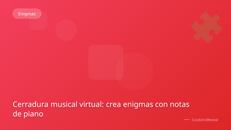 Cerradura musical virtual: crea enigmas con notas de piano
