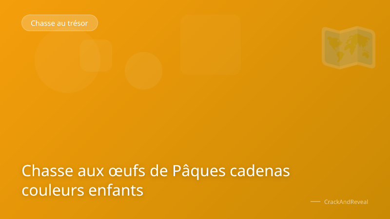 Chasse aux œufs de Pâques cadenas couleurs enfants