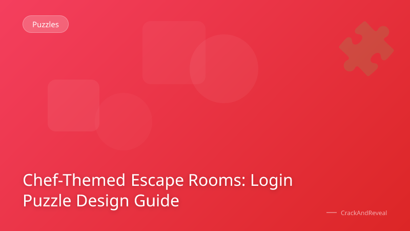 Chef-Themed Escape Rooms: Login Puzzle Design Guide