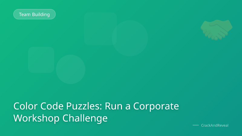 Color Code Puzzles: Run a Corporate Workshop Challenge
