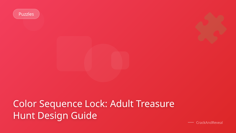 Color Sequence Lock: Adult Treasure Hunt Design Guide