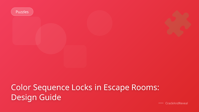 Color Sequence Locks in Escape Rooms: Design Guide