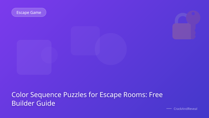 Color Sequence Puzzles for Escape Rooms: Free Builder Guide